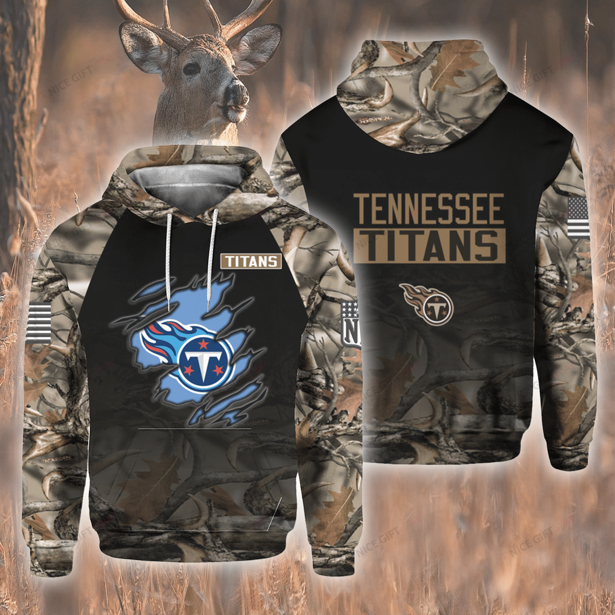 NFL Tennessee Titans Hunting 3D Hoodie Gift For Fans