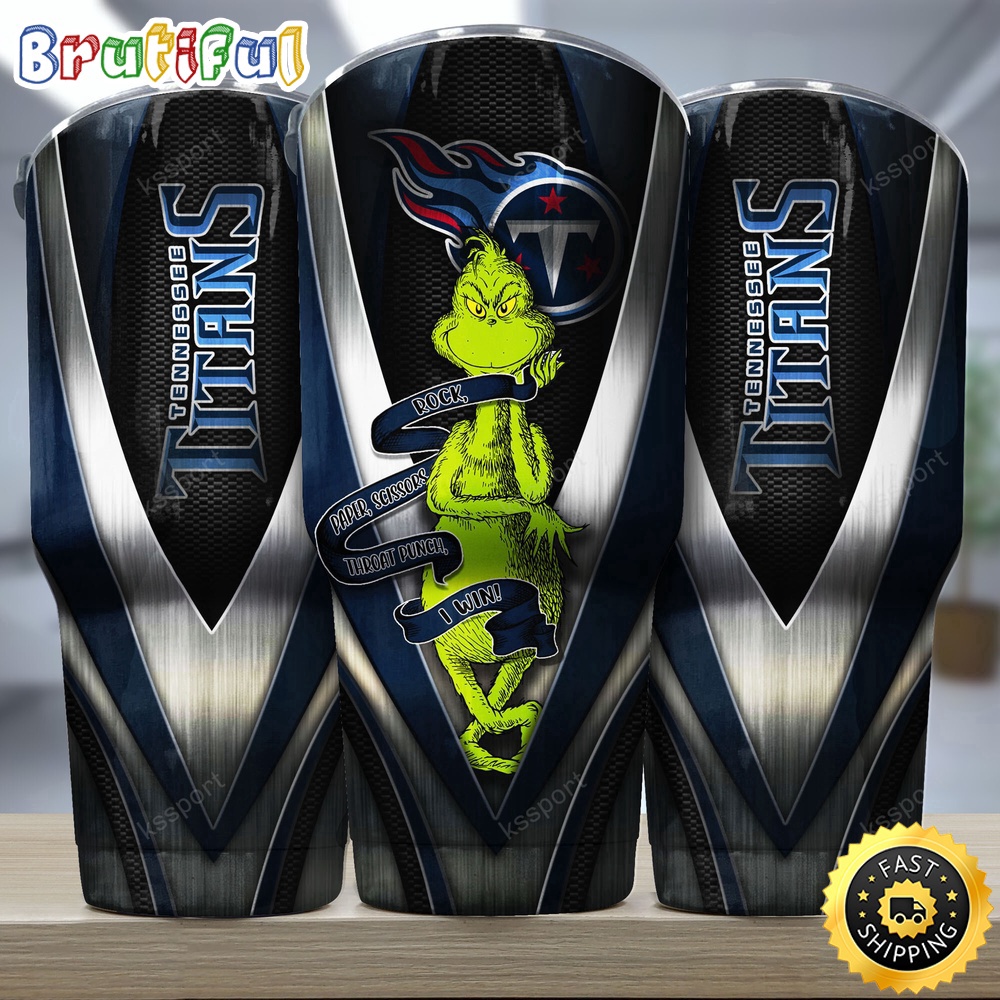 NFL Tennessee Titans Tumbler Grinch Nfl Tumbler Rock Paper Scissors Steel 2024 Trending