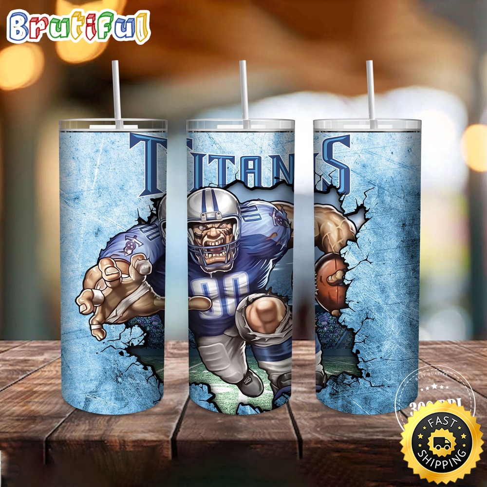 NFL Tennessee Titans Tumbler Mascot Skinny Tumbler