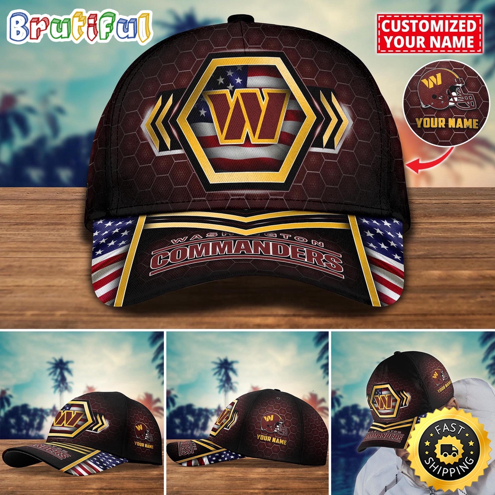 NFL Washington Commanders Baseball Cap Best Trending Custom Name Cap