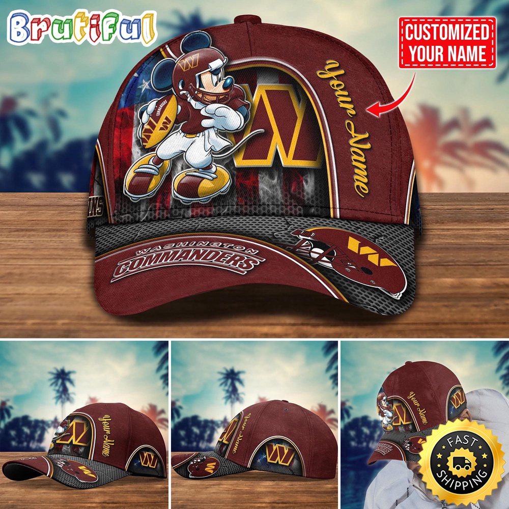 NFL Washington Commanders Baseball Cap Mickey Cap Trending Custom Cap