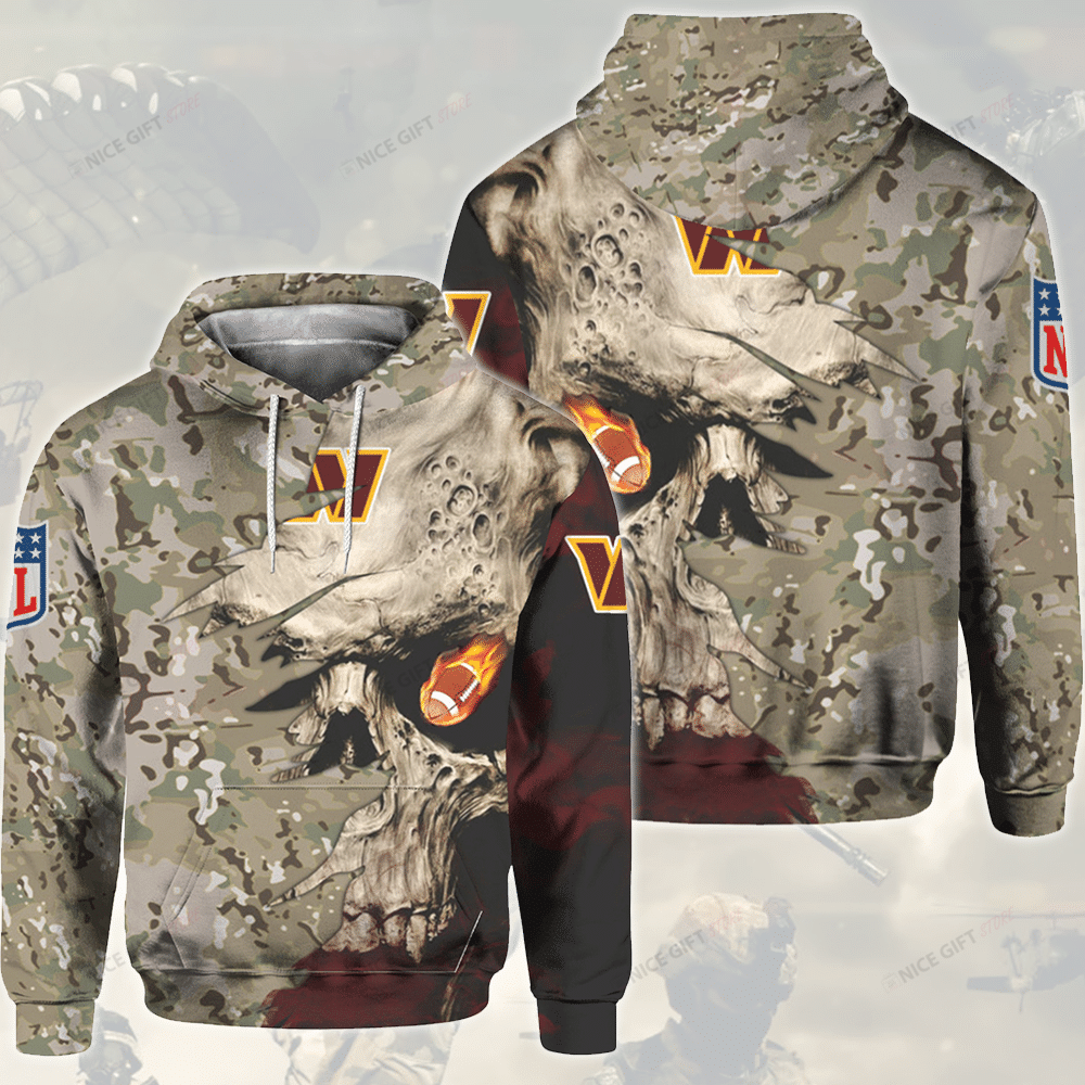 NFL Washington Commanders Camouflage 3D Hoodie Gift For Fans
