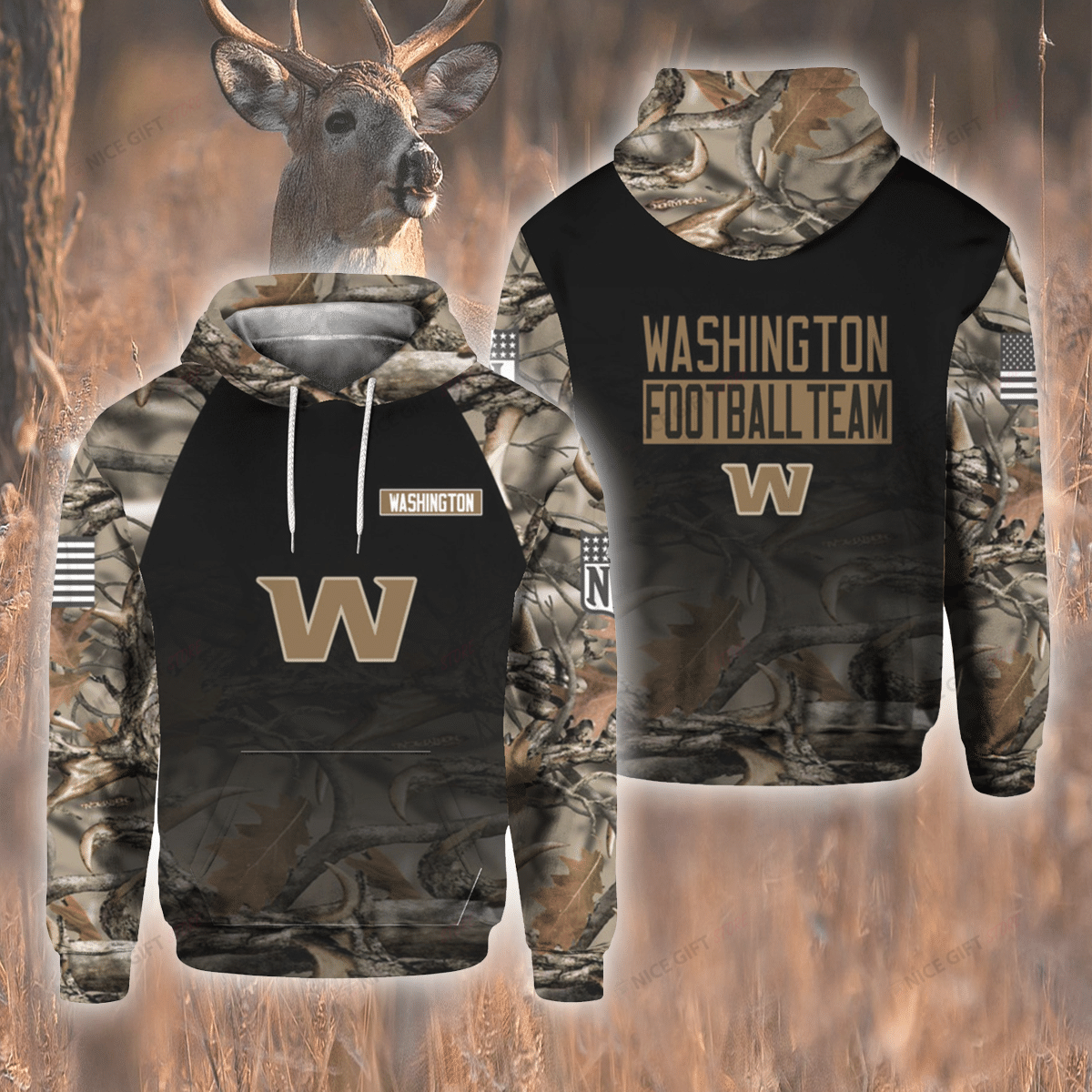 NFL Washington Football Team Hunting 3D Hoodie Gift For Fans