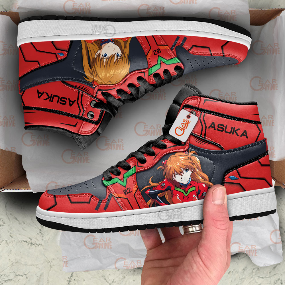 NGE Asuka Langley Soryu Anime Shoes, Air Jordan Hightop