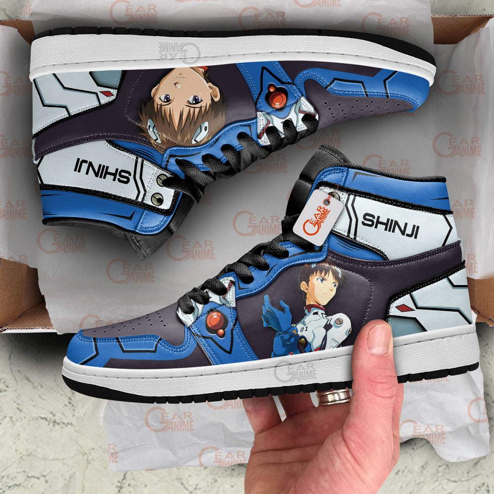 NGE Ikari Shinji Anime Shoes, Air Jordan Hightop