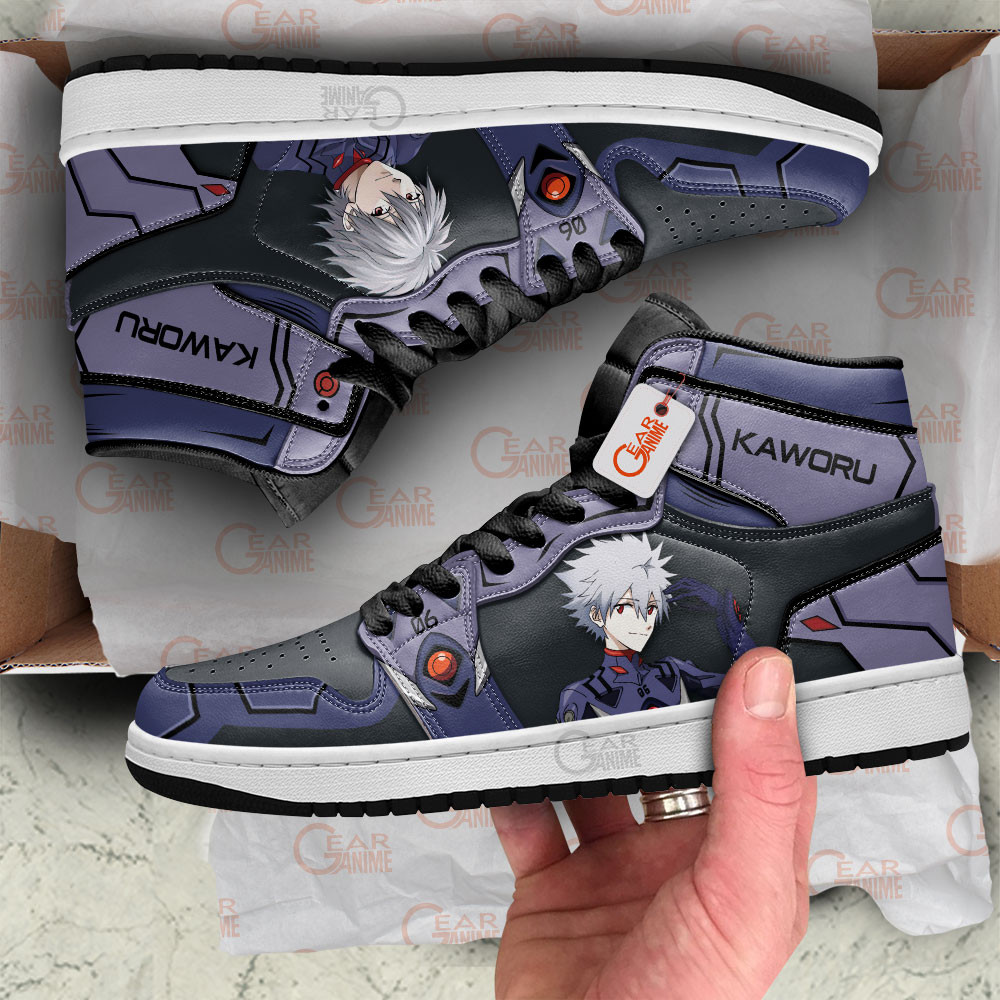 NGE Nagisa Kaworu Anime Shoes, Air Jordan Hightop