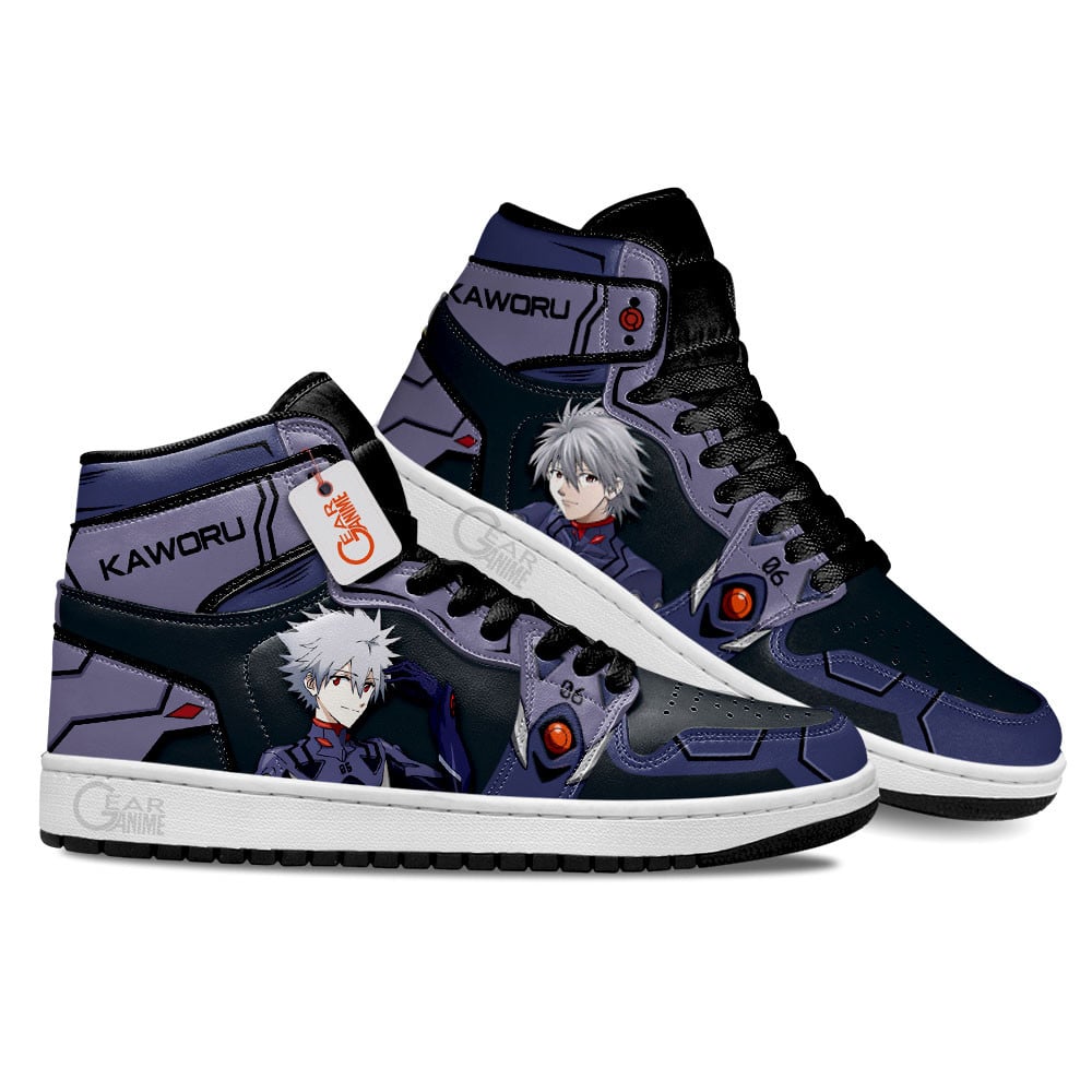 NGE Nagisa Kaworu Anime Shoes, Air Jordan Hightop