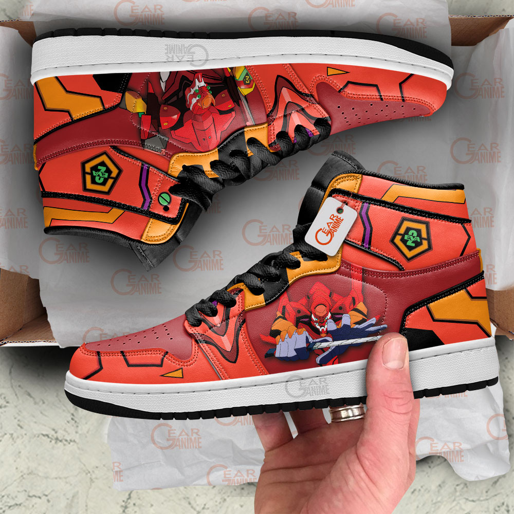NGE Unit-02 Anime Shoes, Air Jordan Hightop