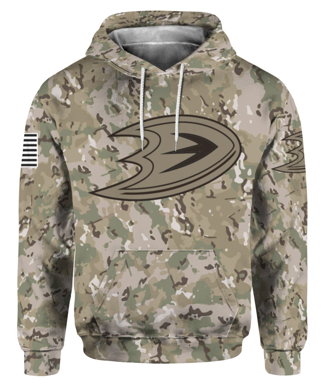 NHL Anaheim Ducks Camouflage 3D Hoodie Gift For Fans