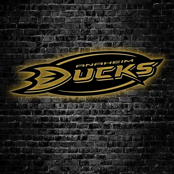 NHL Anaheim Ducks Logo RGB Led Lights Metal Wall Art