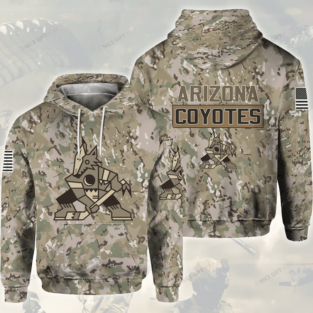 NHL Arizona Coyotes Camouflage 3D Hoodie Gift For Fans