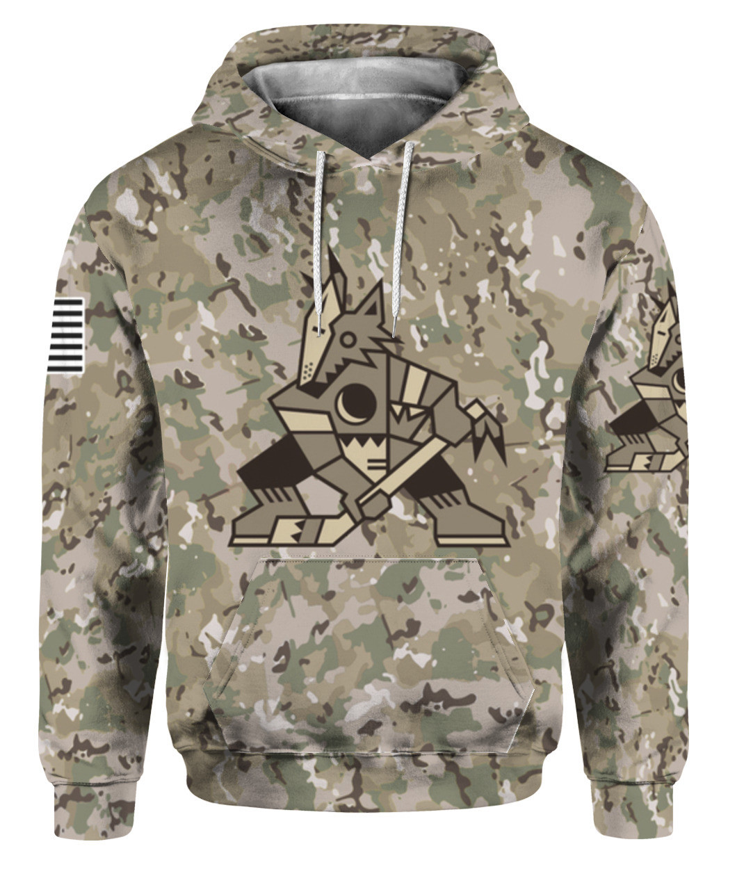 NHL Arizona Coyotes Camouflage 3D Hoodie Gift For Fans