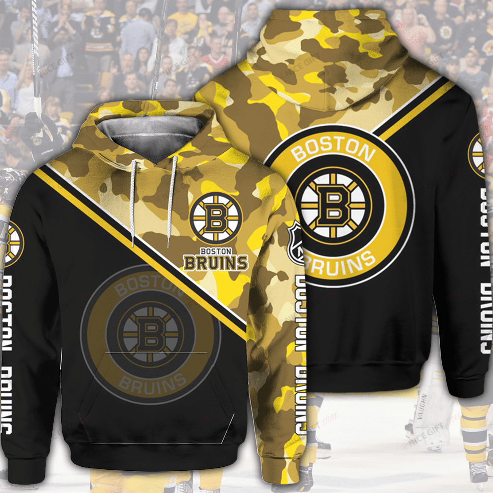 NHL Boston Bruins Camouflage 3D Hoodie Gift For Fans