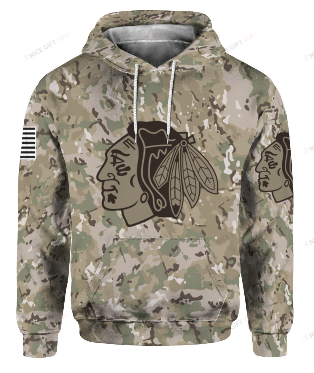 NHL Chicago Blackhawks Camouflage 3D Hoodie Gift For Fans