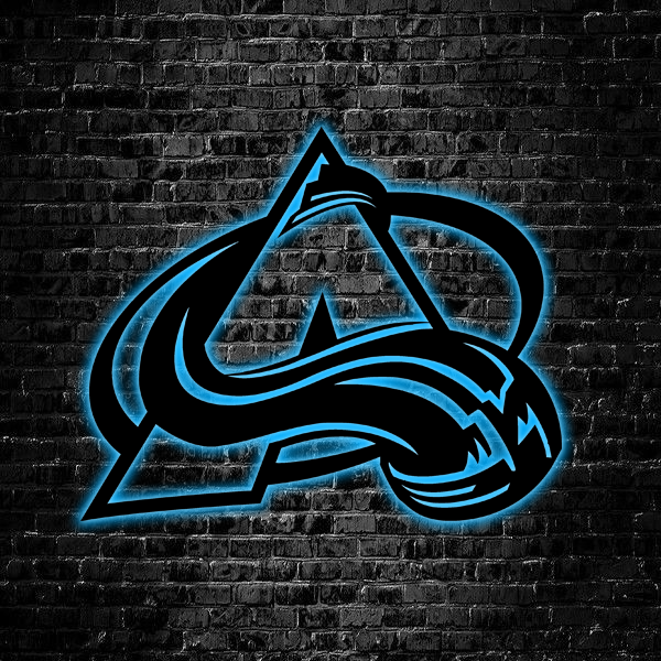 NHL Colorado Avalanche Logo RGB Led Lights Metal Wall Art