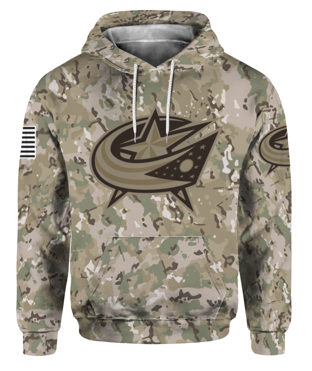 NHL Columbus Blue Jackets Camouflage 3D Hoodie Gift For Fans