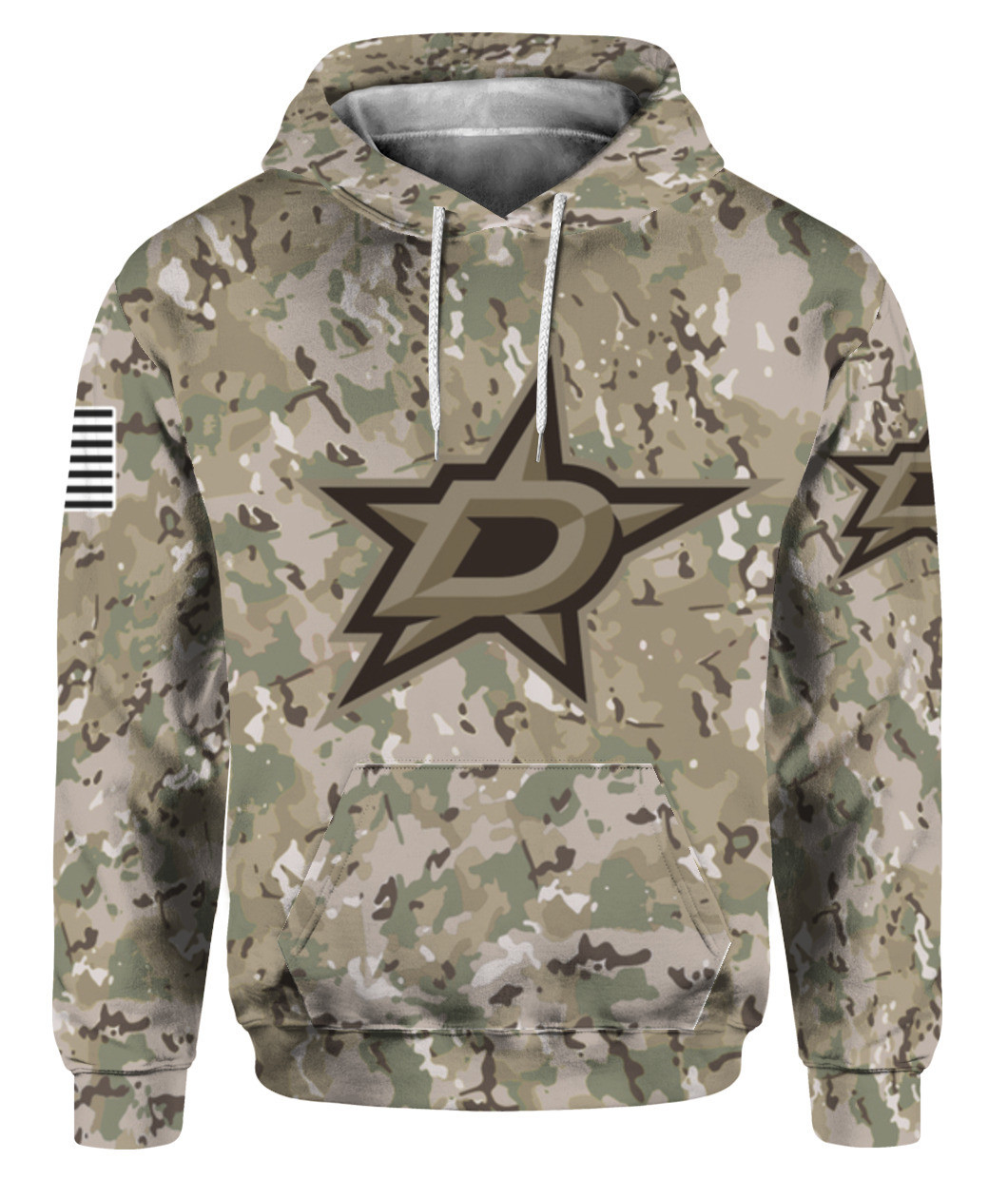 NHL Dallas Stars Camouflage 3D Hoodie Gift For Fans
