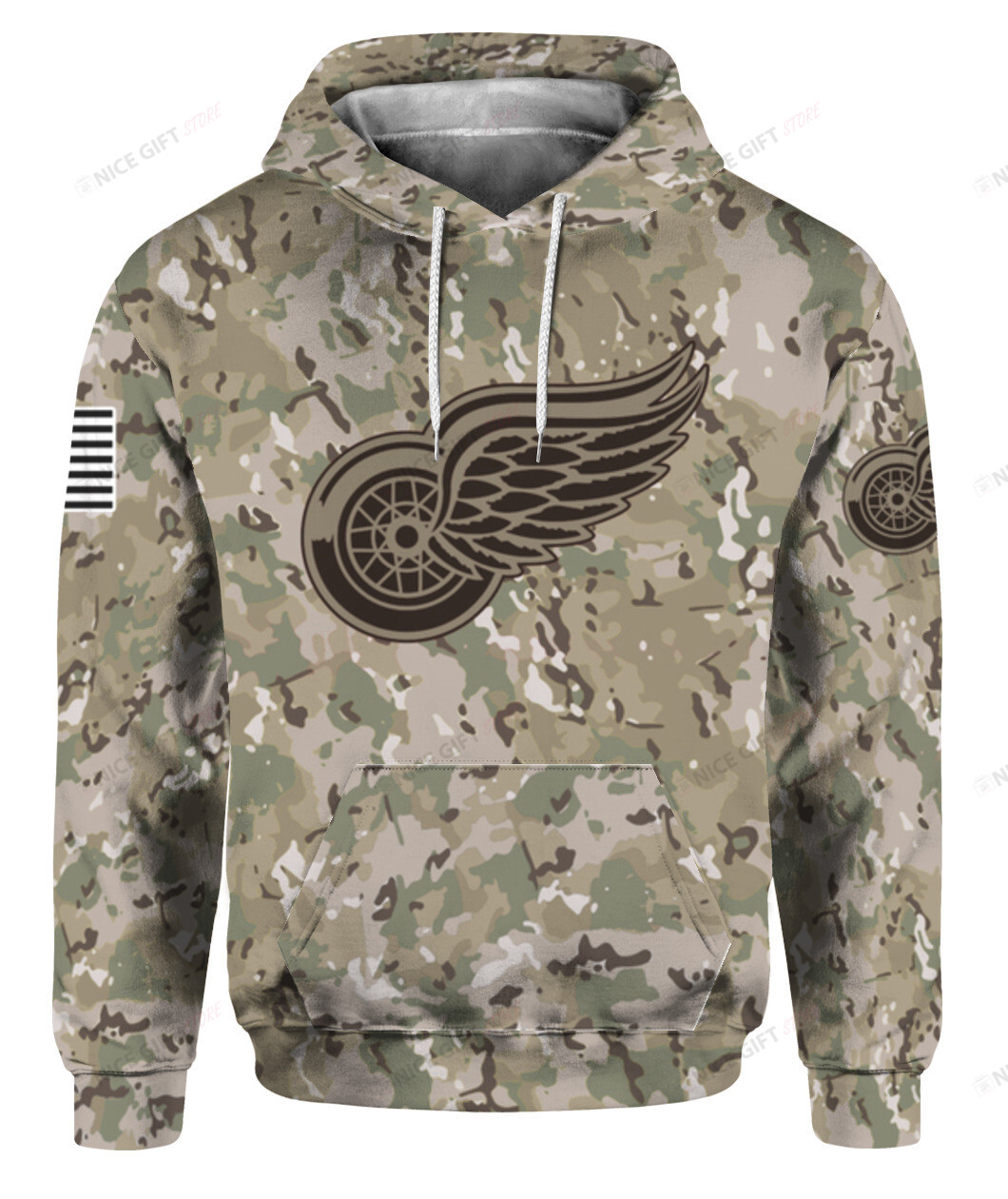 NHL Detroit Red Wings Camouflage 3D Hoodie Gift For Fans