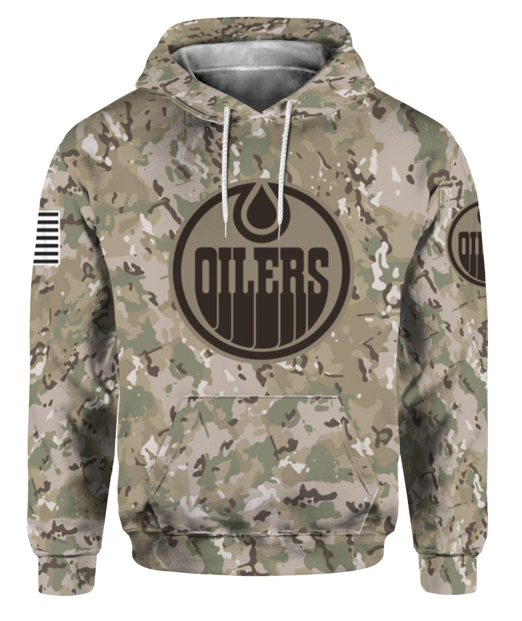 NHL Edmonton Oilers Camouflage 3D Hoodie Gift For Fans