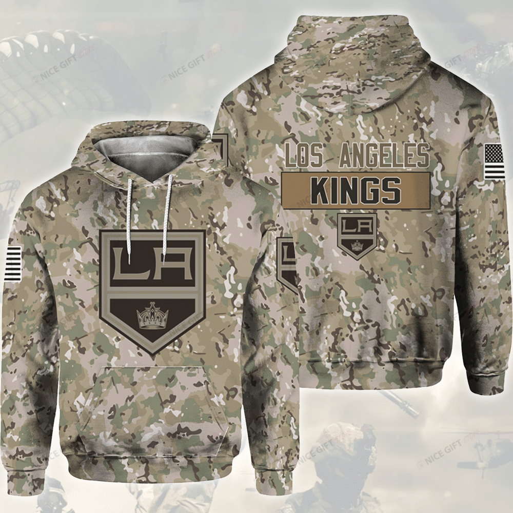 NHL Los Angeles Kings Camouflage 3D Hoodie Gift For Fans