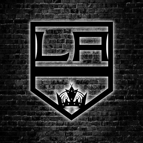 NHL Los Angeles Kings Logo RGB Led Lights Metal Wall Art