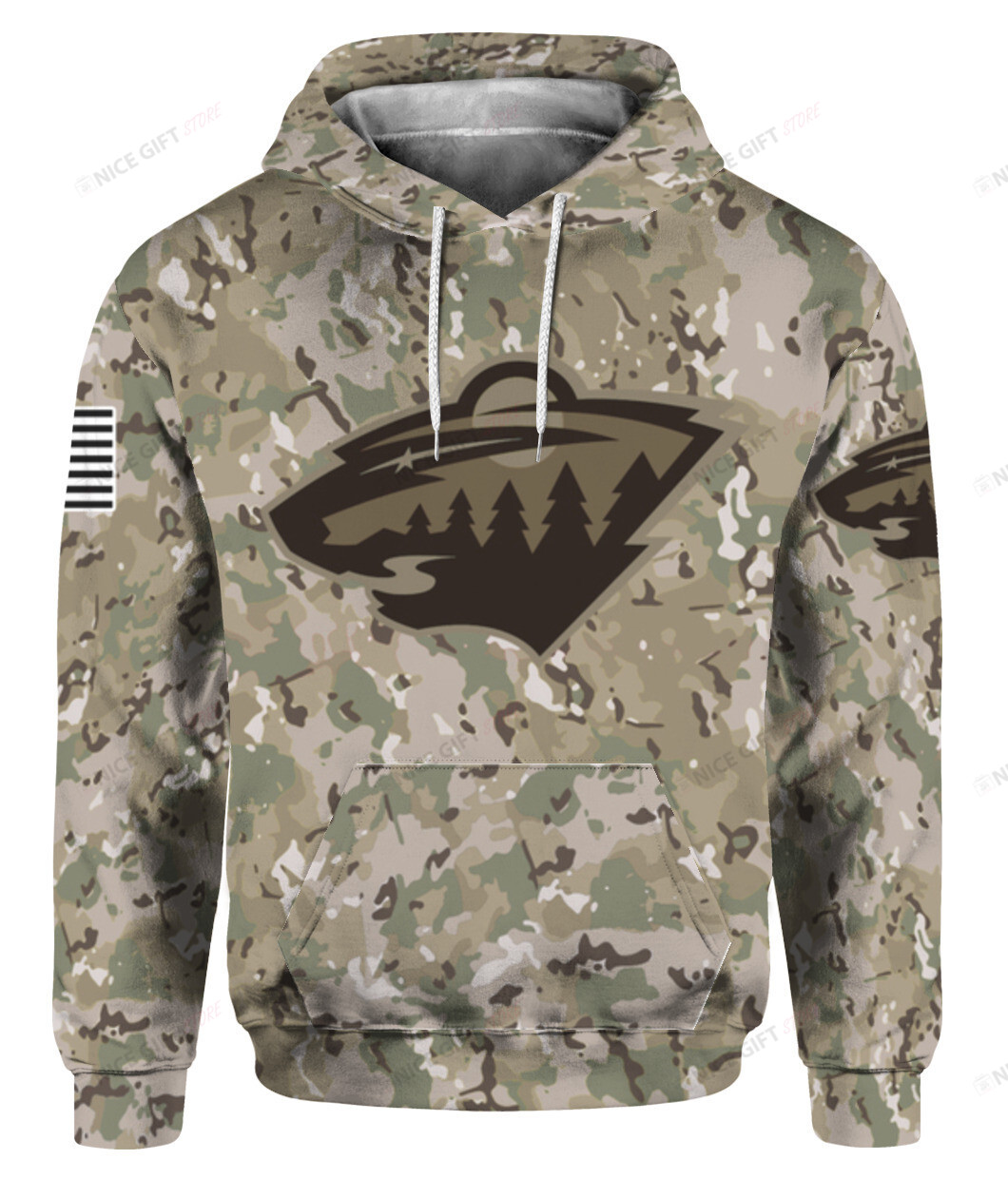 NHL Minnesota Wild Camouflage 3D Hoodie Gift For Fans