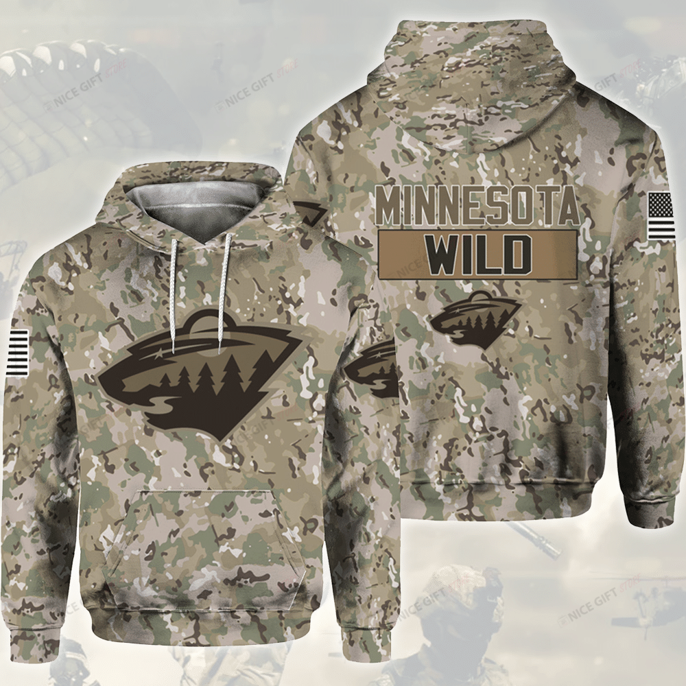 NHL Minnesota Wild Camouflage 3D Hoodie Gift For Fans