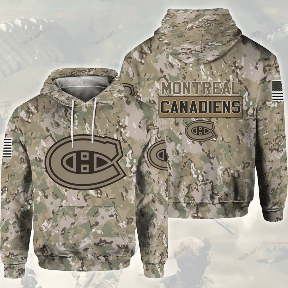 NHL Montreal Canadiens Camouflage 3D Hoodie Gift For Fans