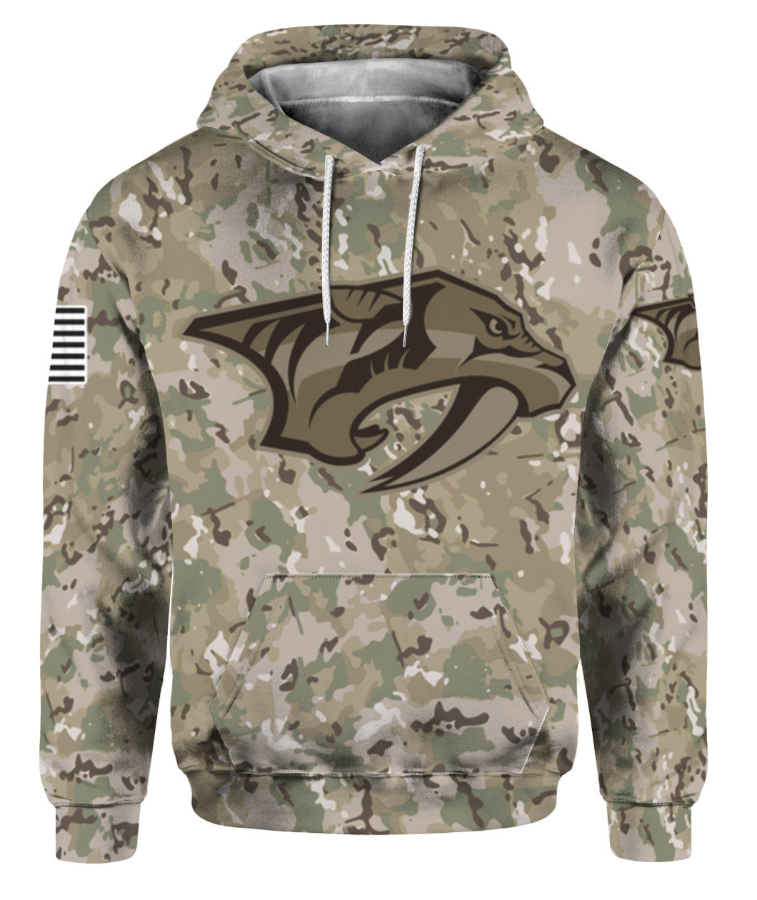 NHL Nashville Predators Camouflage 3D Hoodie Gift For Fans