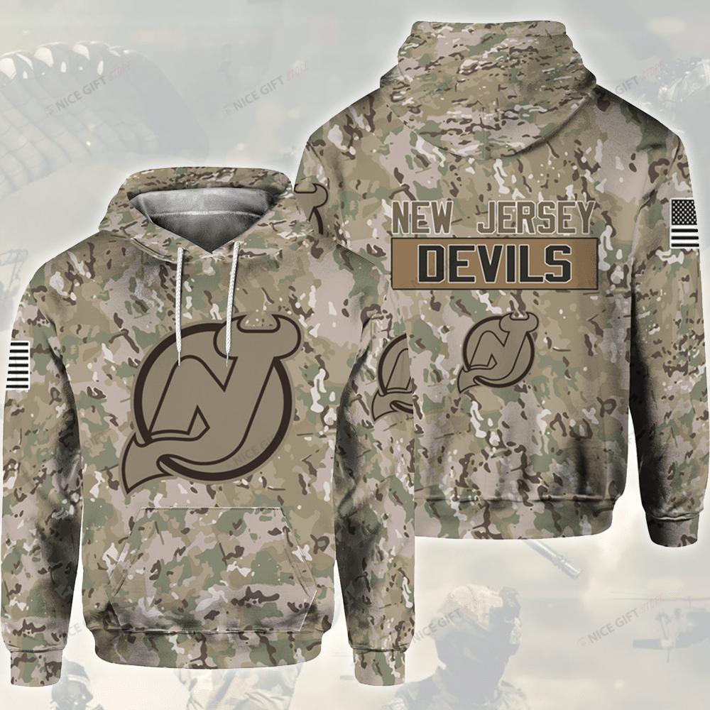 NHL New Jersey Devils Camouflage 3D Hoodie Gift For Fans