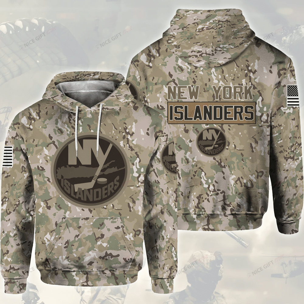 NHL New York Islanders Camouflage 3D Hoodie Gift For Fans