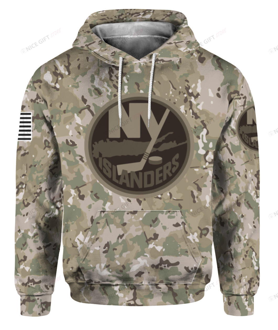 NHL New York Islanders Camouflage 3D Hoodie Gift For Fans