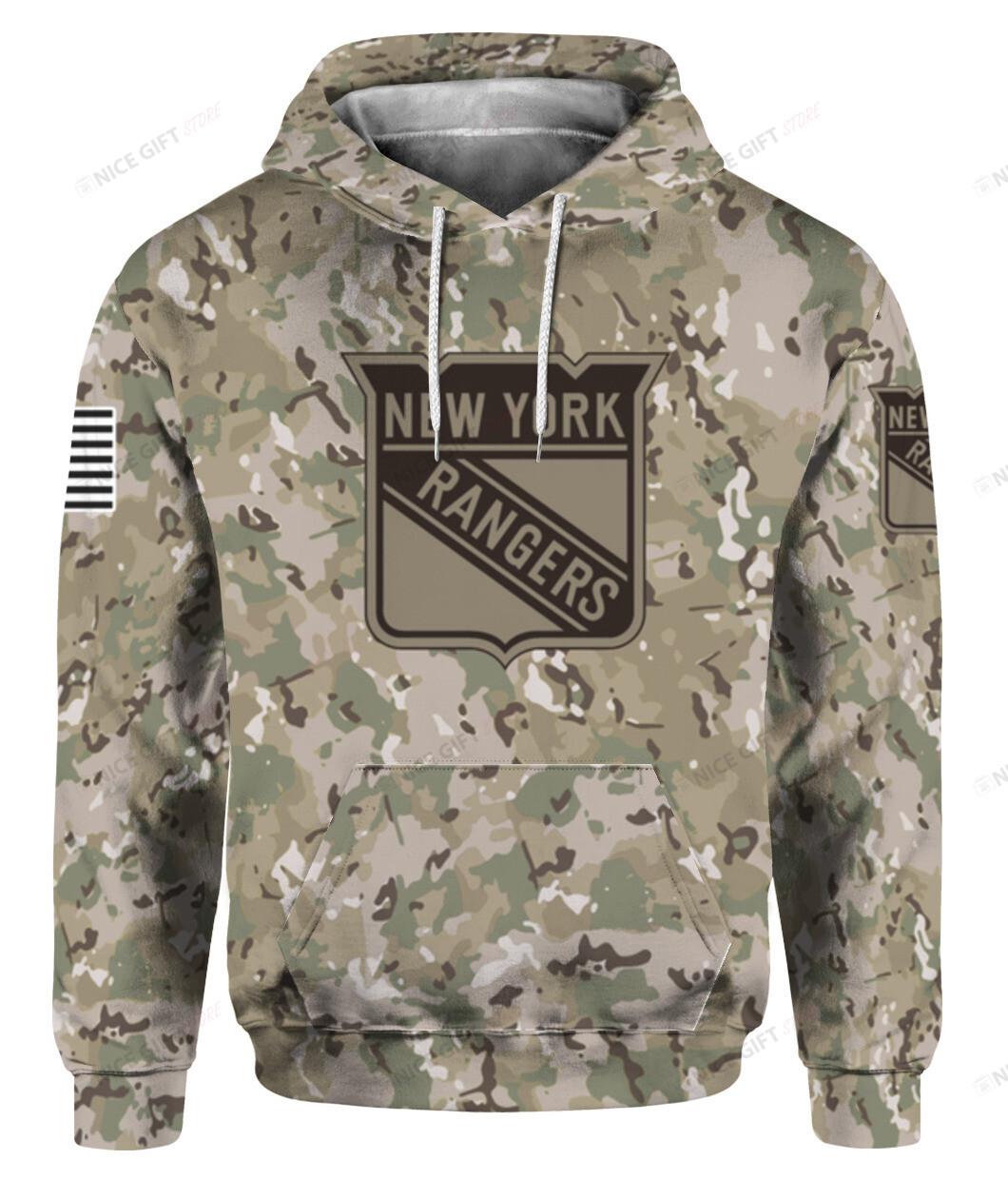 NHL New York Rangers Camouflage 3D Hoodie Gift For Fans