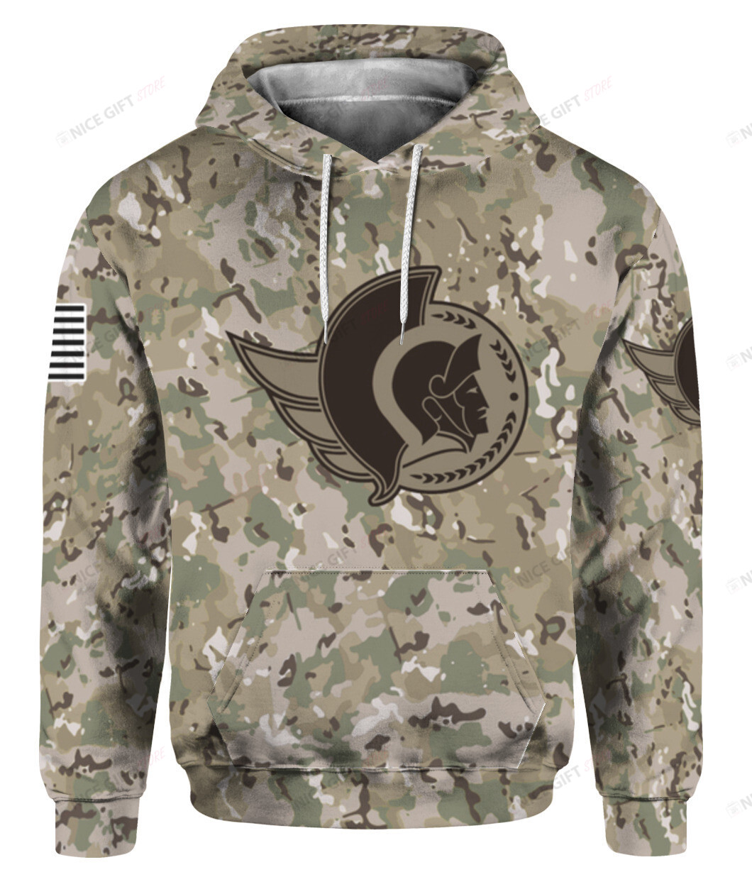 NHL Ottawa Senators Camouflage 3D Hoodie Gift For Fans