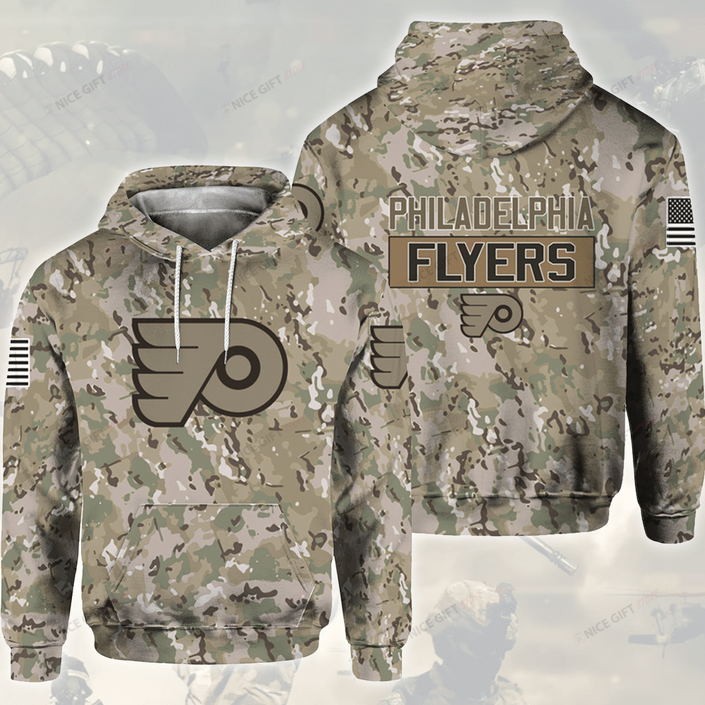 NHL Philadelphia Flyers Camouflage 3D Hoodie Gift For Fans