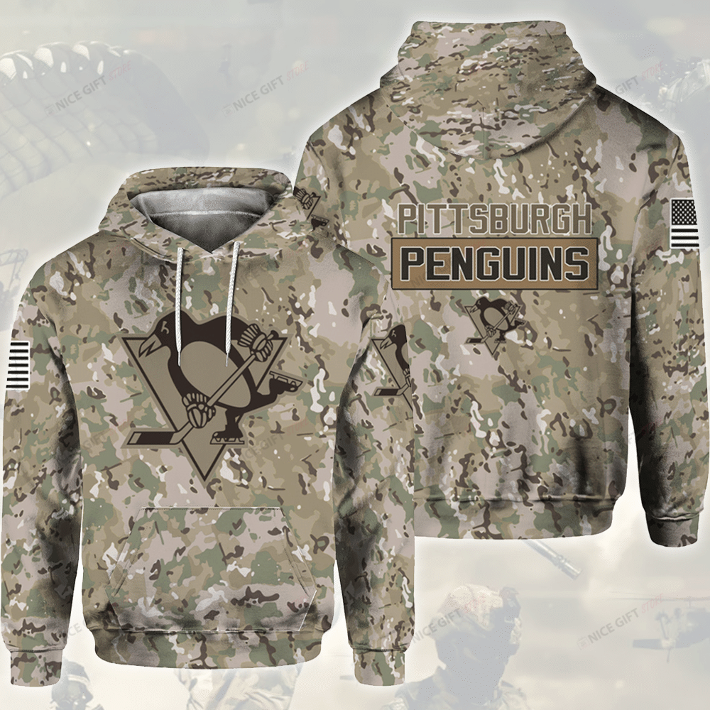 NHL Pittsburgh Penguins Camouflage 3D Hoodie Gift For Fans