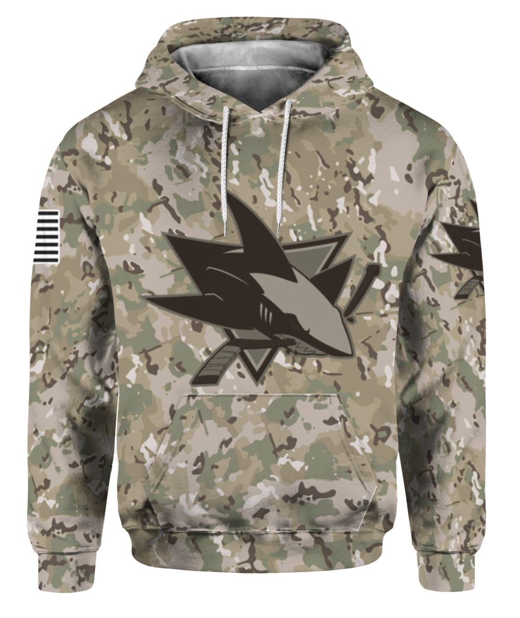 NHL San Jose Sharks Camouflage 3D Hoodie Gift For Fans
