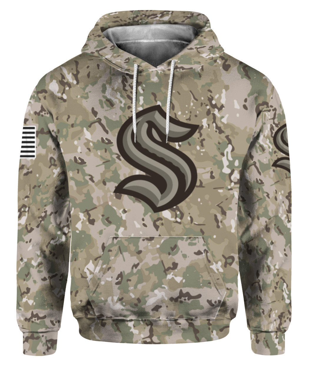 NHL Seattle Kraken Camouflage 3D Hoodie Gift For Fans