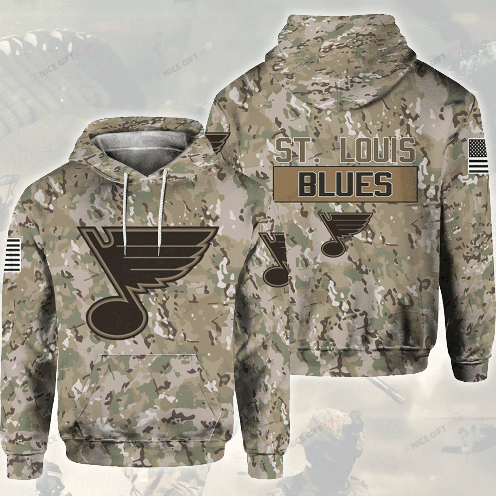NHL St. Louis Blues Camouflage 3D Hoodie Gift For Fans