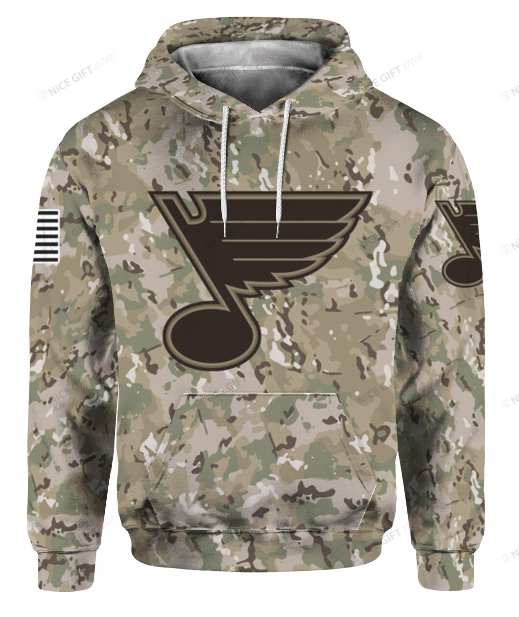 NHL St. Louis Blues Camouflage 3D Hoodie Gift For Fans