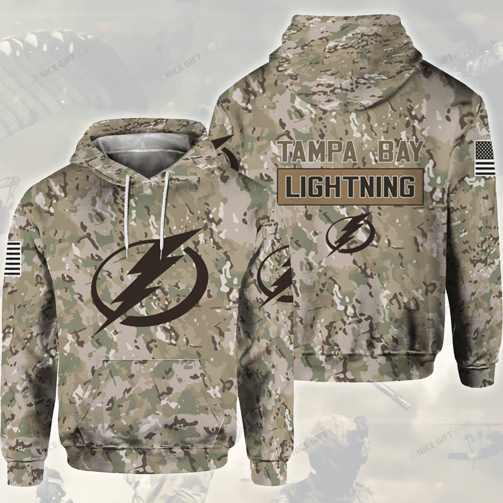 NHL Tampa Bay Lightning Camouflage 3D Hoodie Gift For Fans