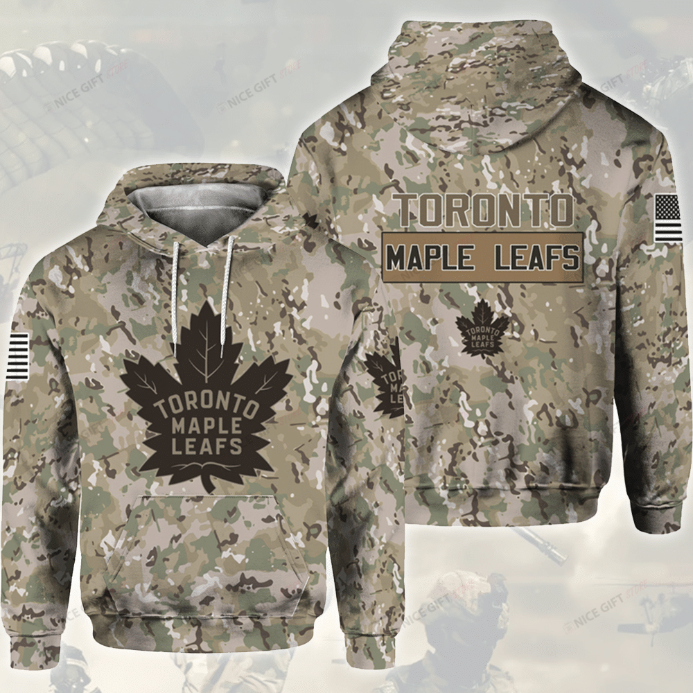 NHL Toronto Maple Leafs Camouflage 3D Hoodie Gift For Fans
