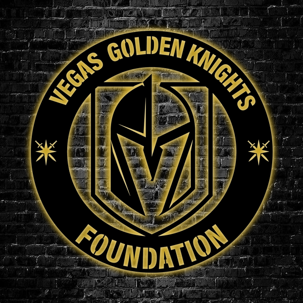 NHL Vegas Golden Knights Logo RGB Led Lights Metal Wall Art