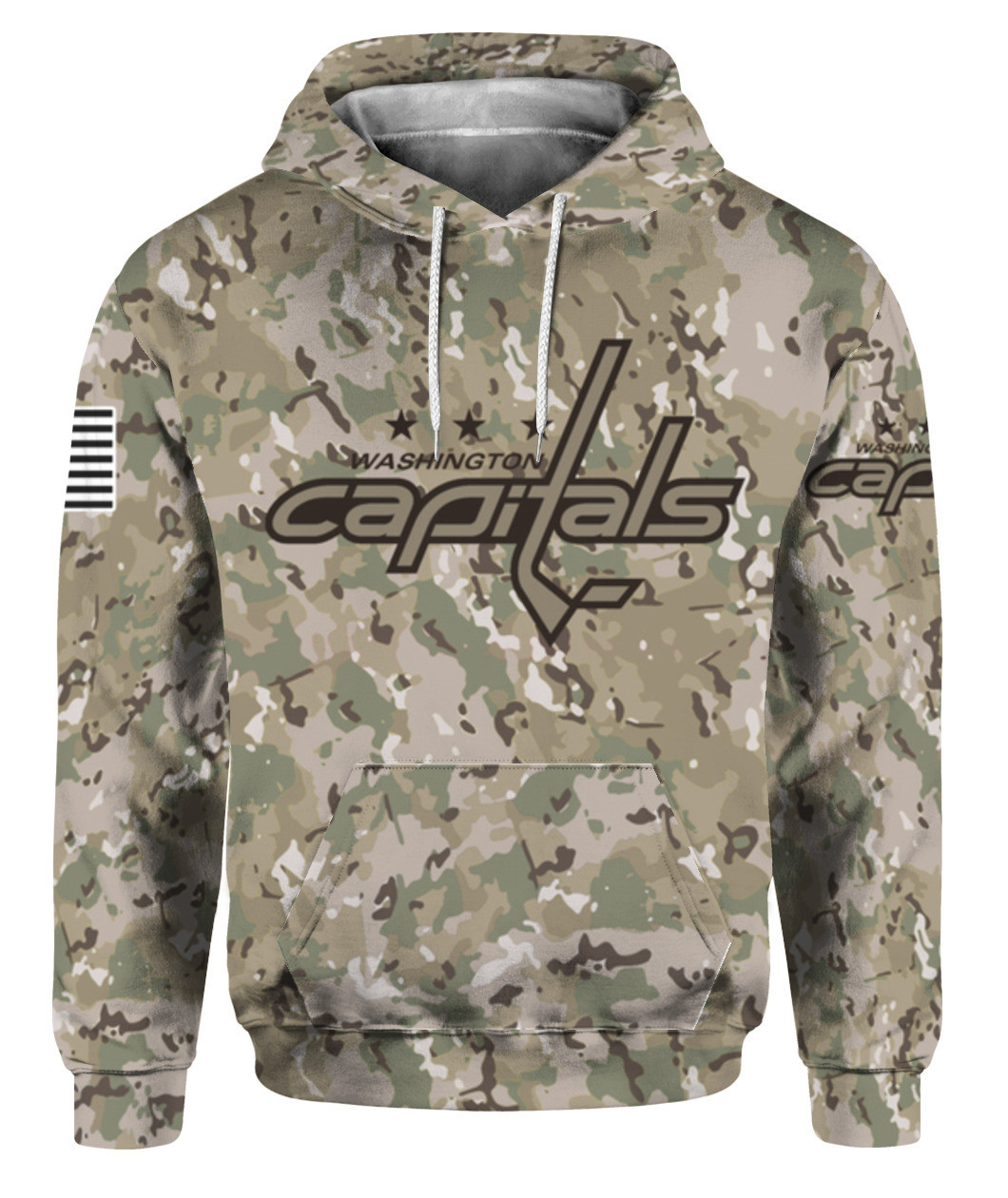 NHL Washington Capitals Camouflage 3D Hoodie Gift For Fans
