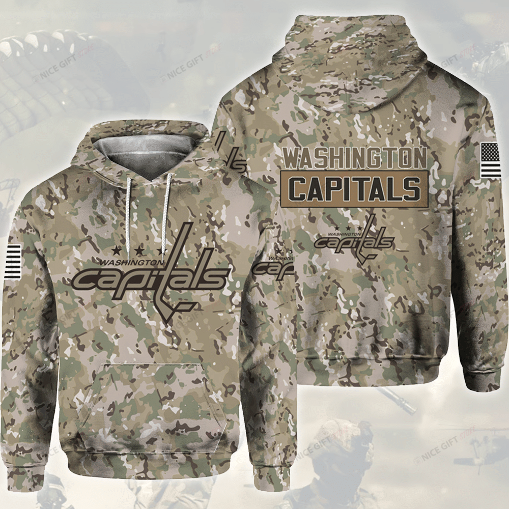 NHL Washington Capitals Camouflage 3D Hoodie Gift For Fans