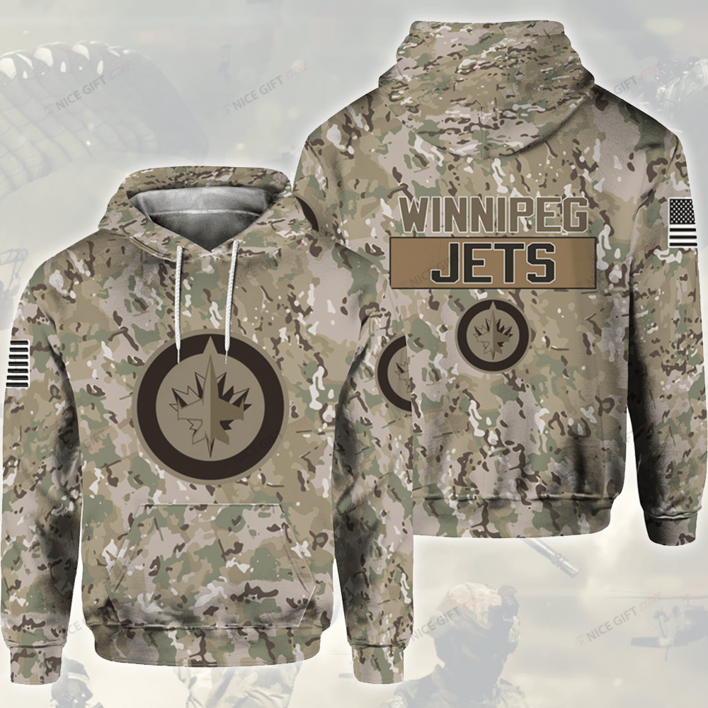 NHL Winnipeg Jets Camouflage 3D Hoodie Gift For Fans