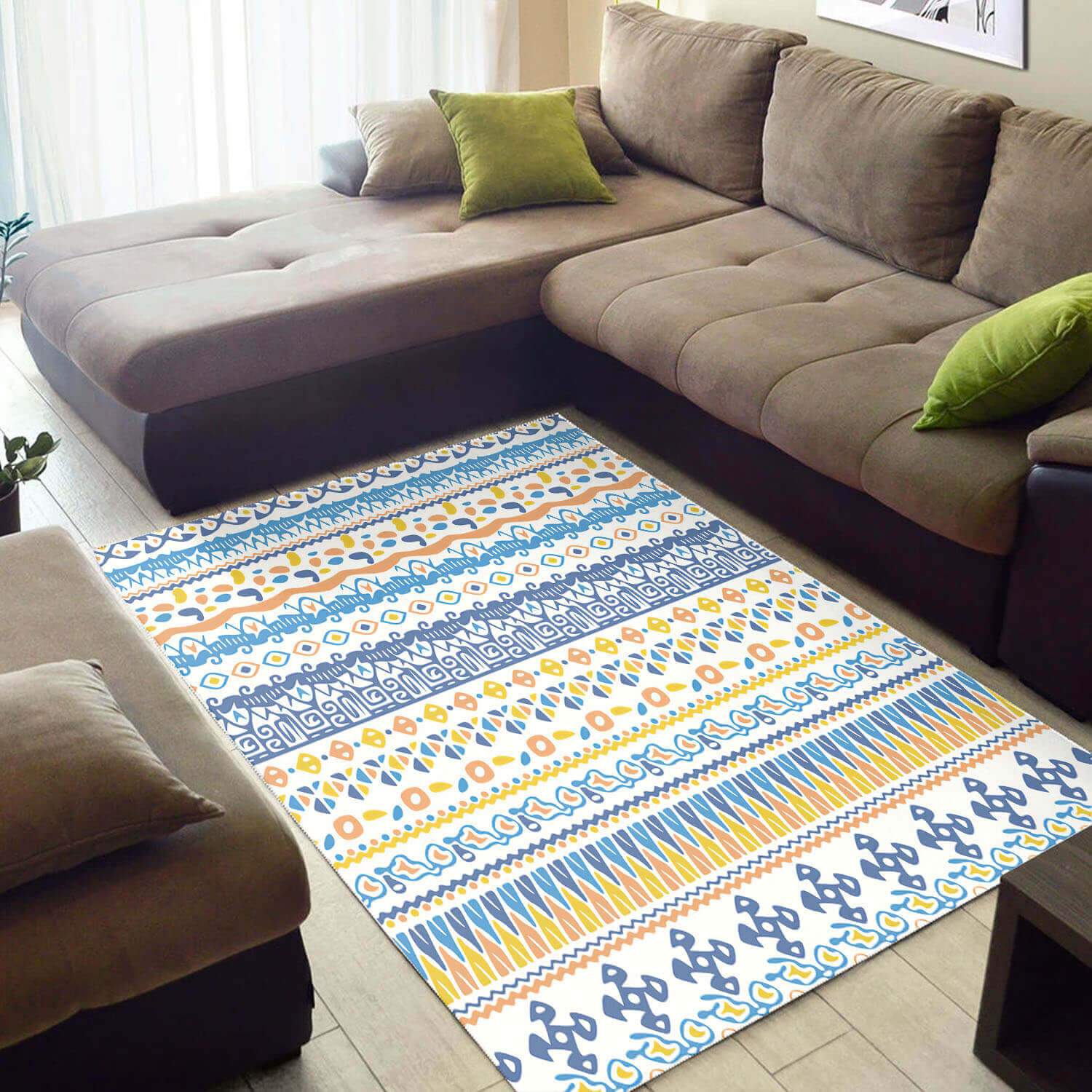Nice African Abstract Seamless Pattern Style Floor Themed Home Rectangle Rug