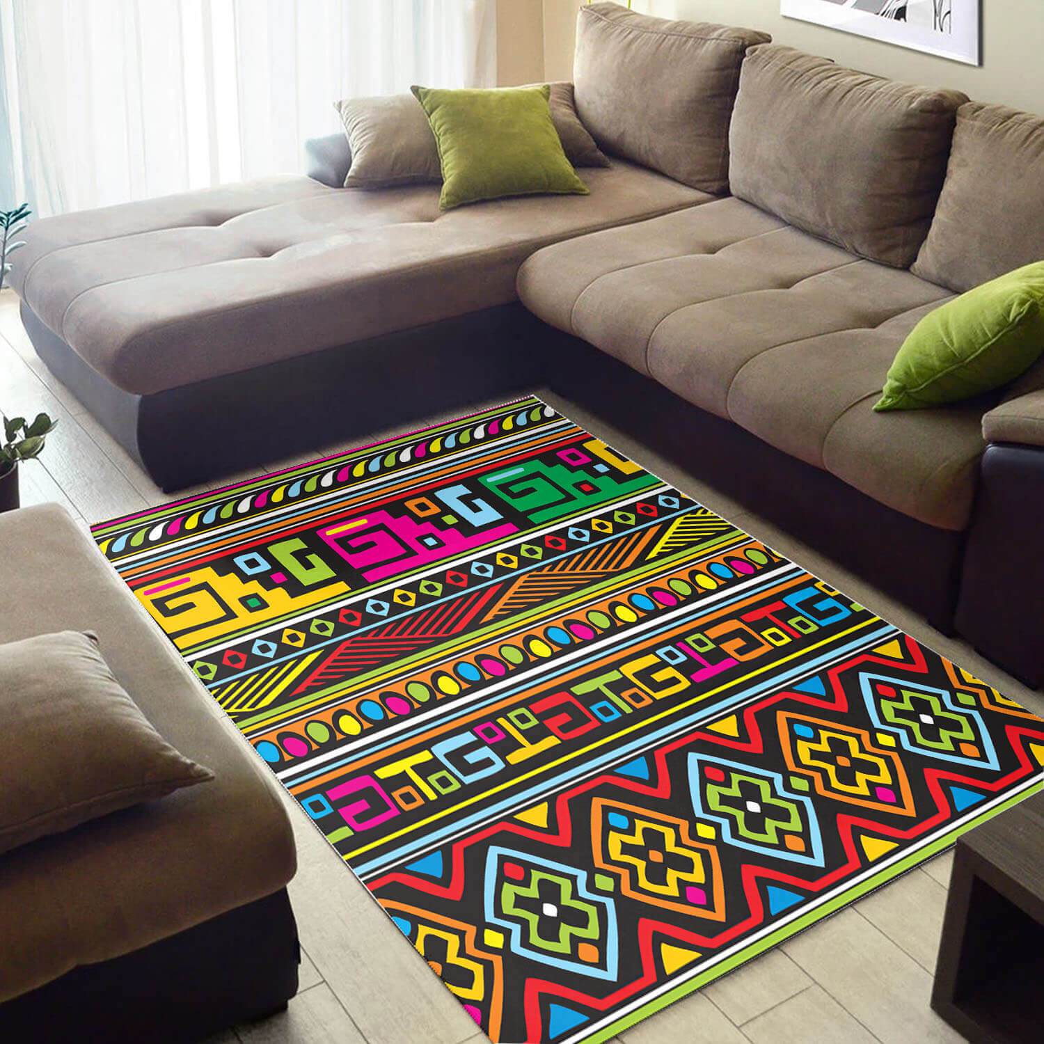 Nice African American Beautiful Style Seamless Pattern Carpet Rectangle Rug