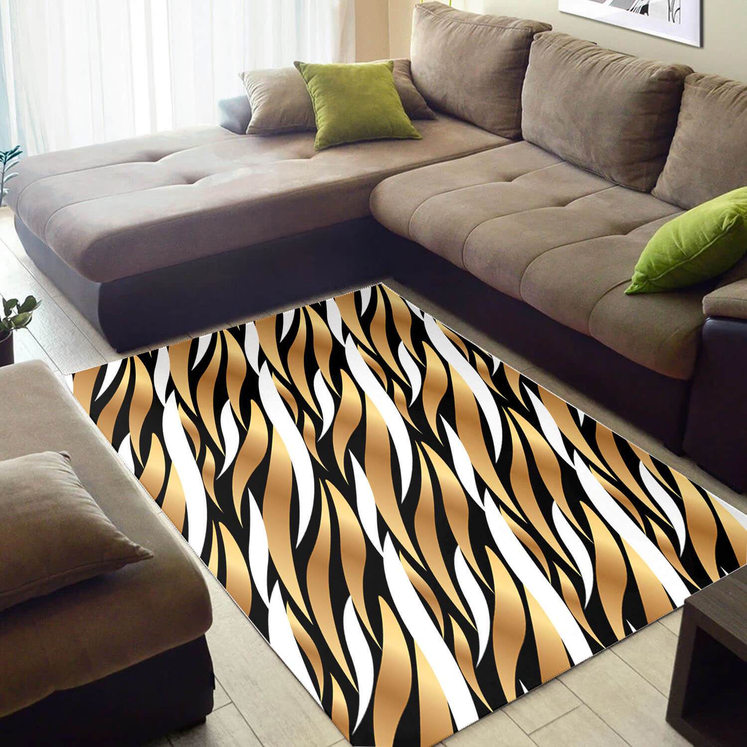 Nice African American Black Art Afrocentric Pattern Large Themed Home Rectangle Rug