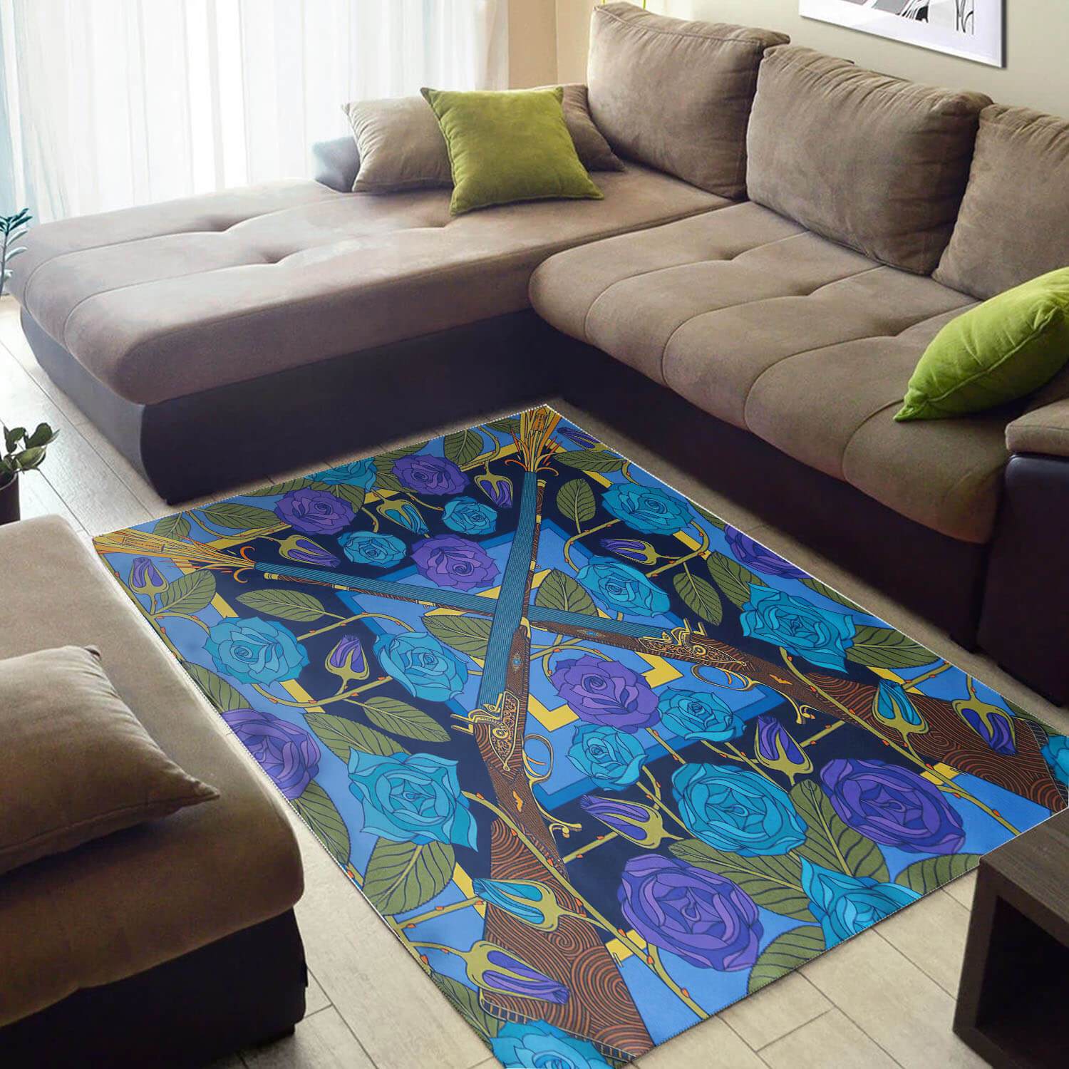 Nice African American Colorful Natural Hair Afrocentric Pattern Art Large Inspired Home Rectangle Rug